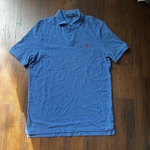 Ralph Lauren Polo Shirt in Blue with Red Pony Logo